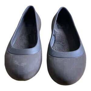 Croc Brown Suede Ballet Flats